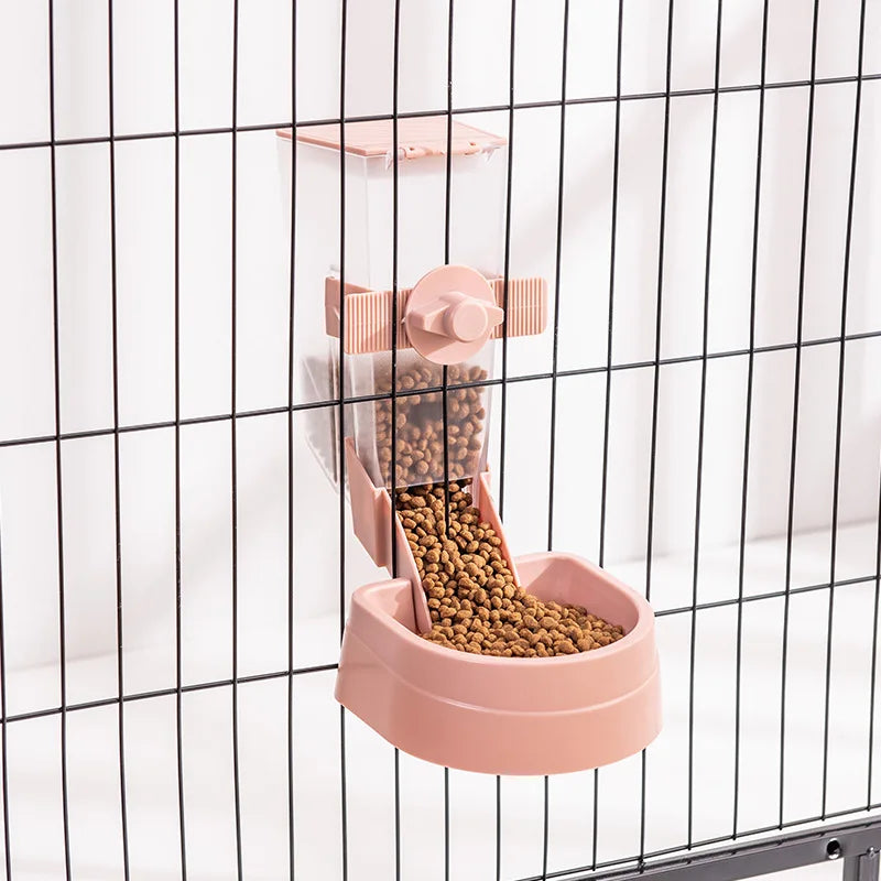 Automatic Pet Feeder & Water Dispenser – Cage Hanging Food & Water Bowl for Small Pets 🐾