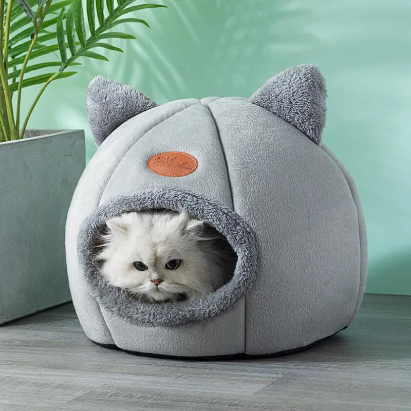 Cozy Cave Cat Bed – Warm & Comfortable Deep Sleep Nest for Cats & Small Dogs 🐾❄️