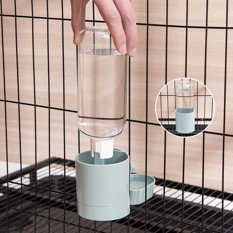 Automatic Pet Feeder & Water Dispenser – Cage Hanging Food & Water Bowl for Small Pets 🐾