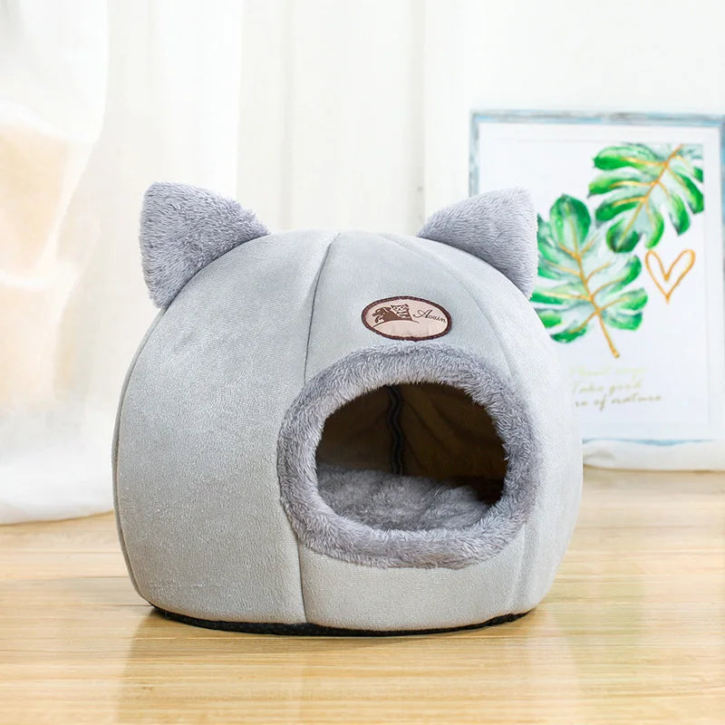 Cozy Cave Cat Bed – Warm & Comfortable Deep Sleep Nest for Cats & Small Dogs 🐾❄️