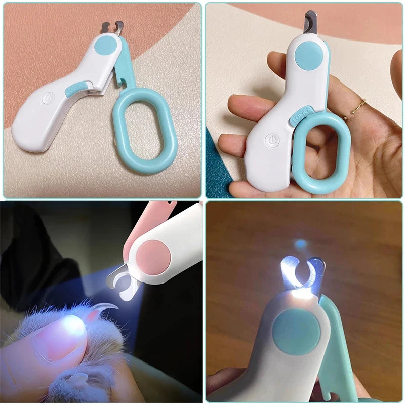 Professional Pet Nail Clipper, featuring a built-in LED light