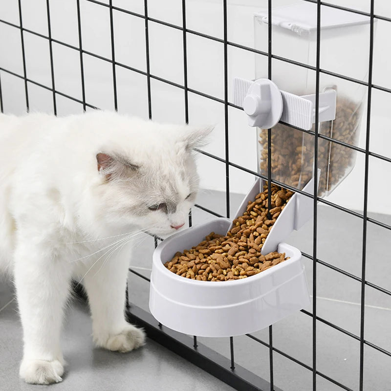 Automatic Pet Feeder & Water Dispenser – Cage Hanging Food & Water Bowl for Small Pets 🐾
