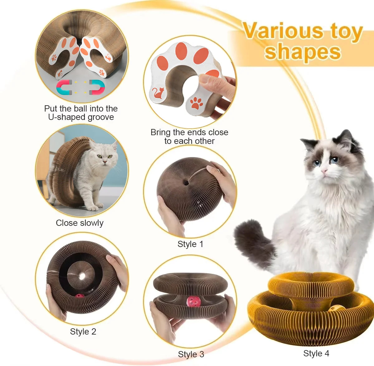 Magic Cat Scratch Organ Board – Interactive Cat Toy with Ball & Claw Grinding Scratcher 🐱🎾