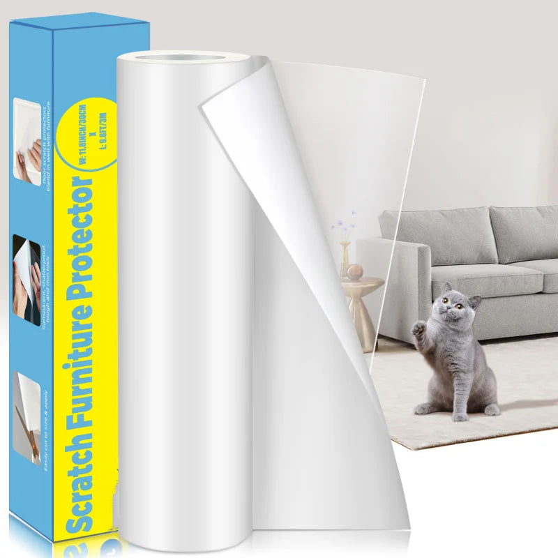 Cat Scratch Deterrent Tape – Transparent Self-Adhesive Furniture Protector 🐾🚫