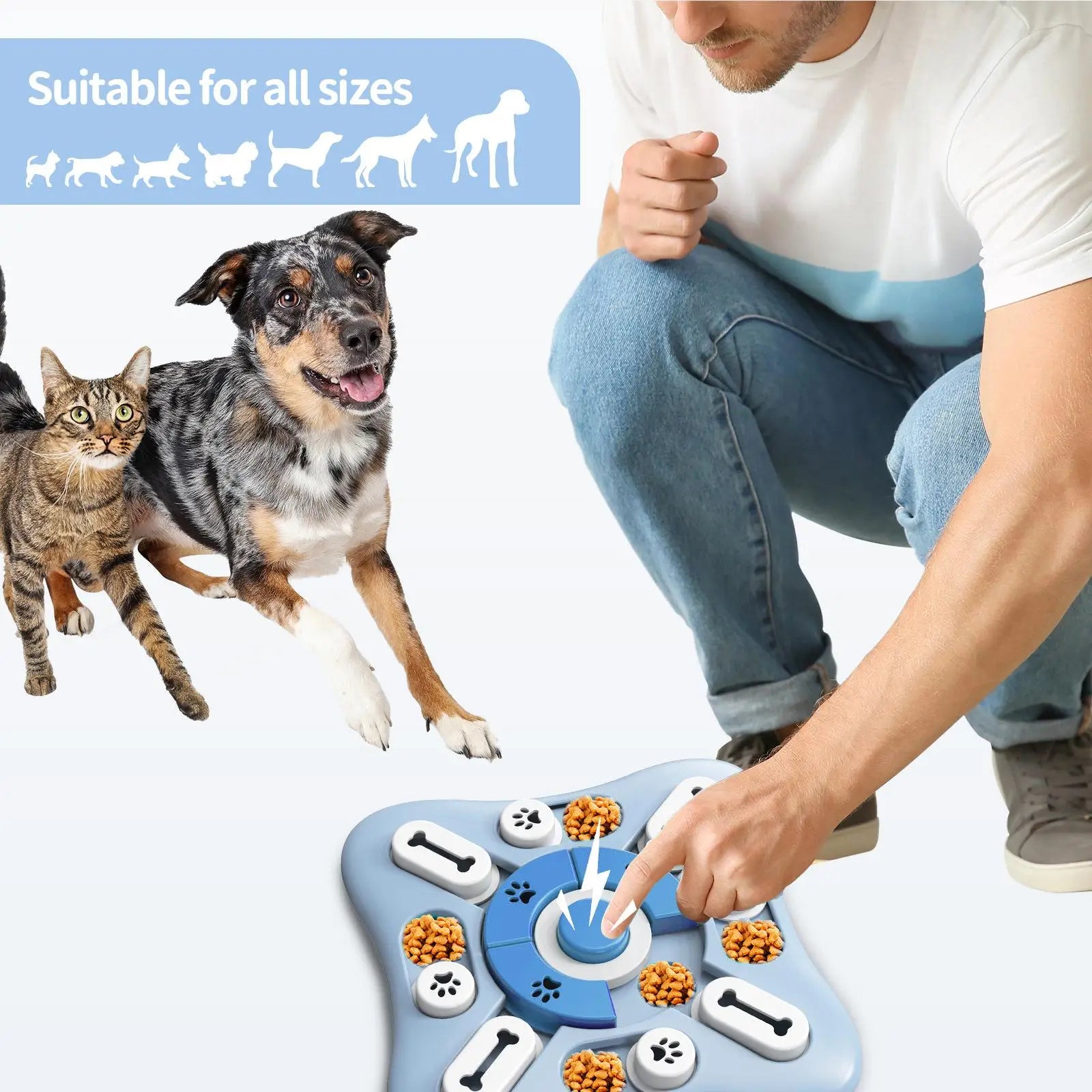 Slow Feeder Interactive Increase Puppy IQ Food Dispenser