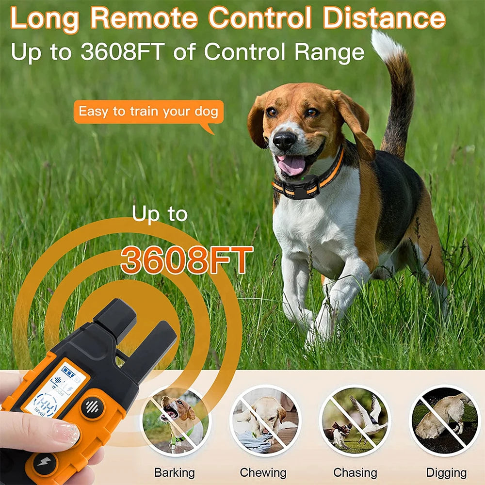 Shock Vibration Beep 3300Ft Electric Dog Training Collar