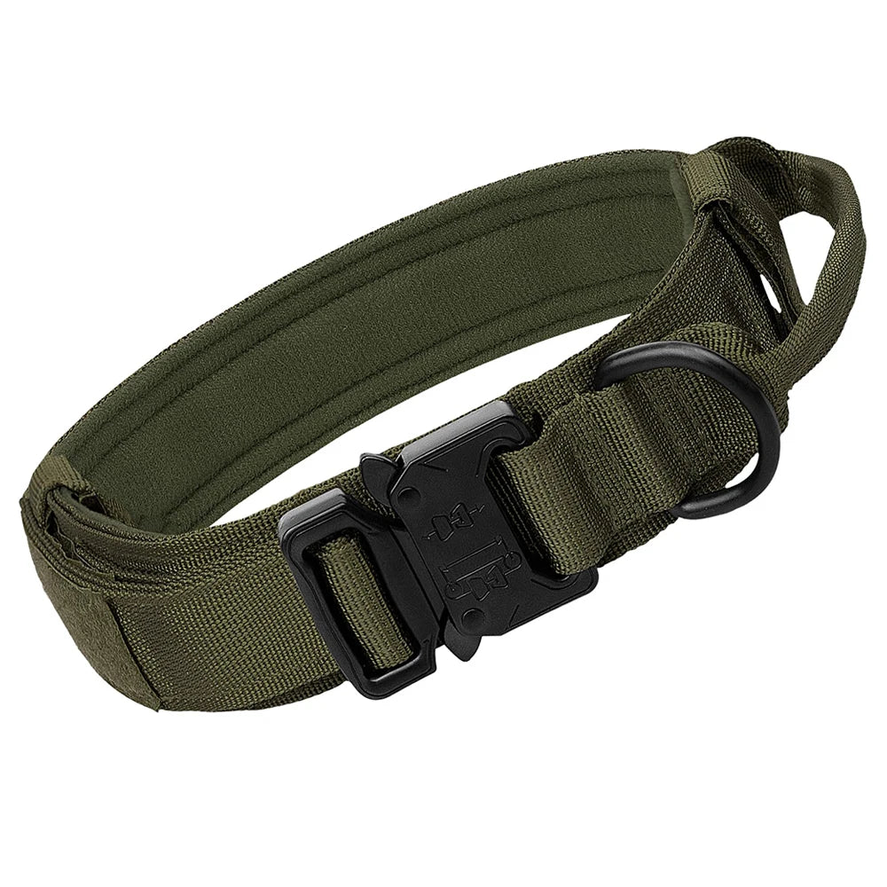 Heavy-Duty Tactical Dog Collar – Military-Grade K9 Collar with Handle for Training & Outdoor Adventures 🐕🎖️