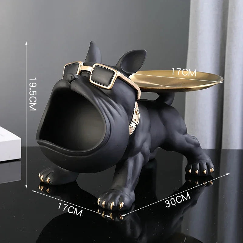 Bulldog Figurine Storage Box – Stylish Resin Dog Statue for Home Decor 🐶🏡