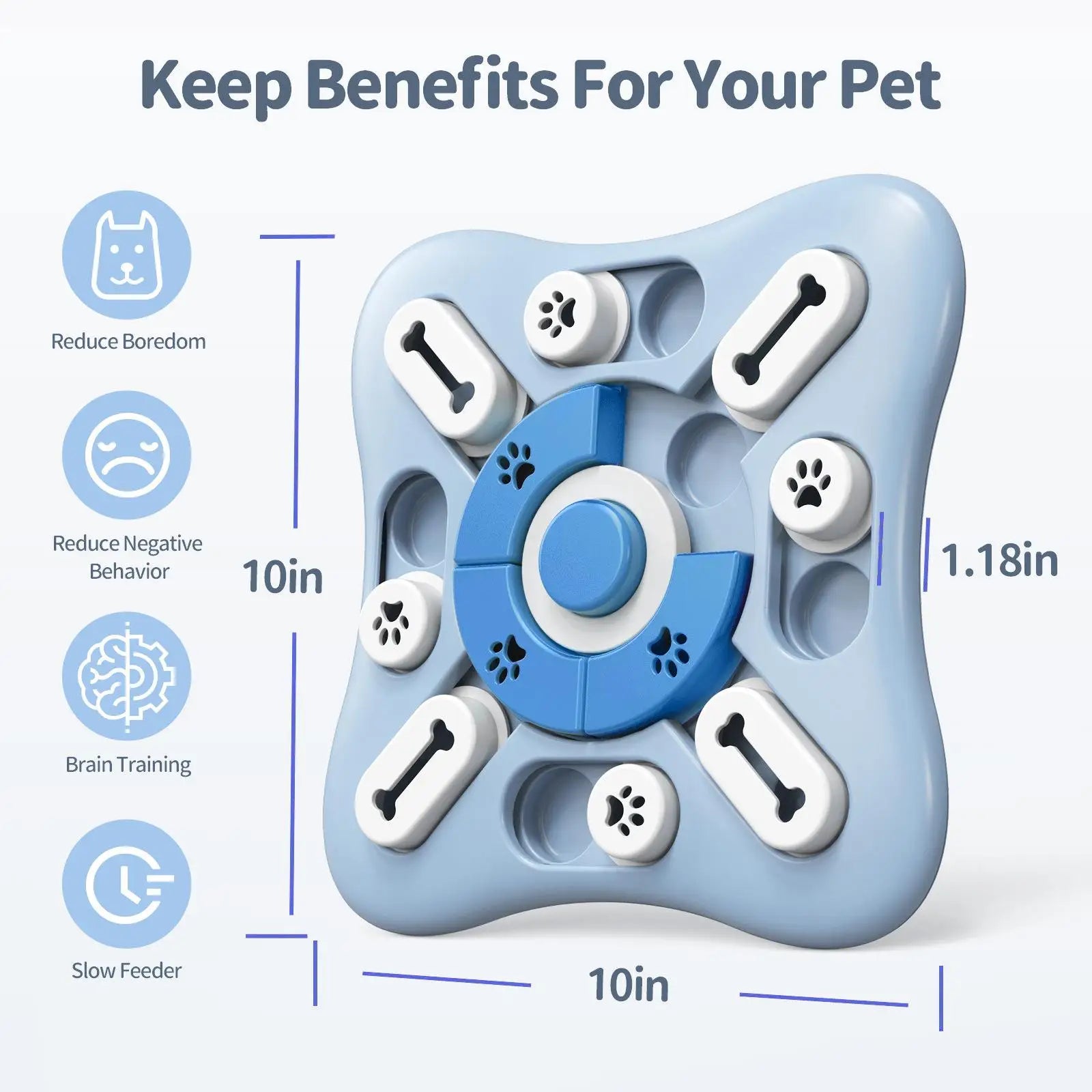 Slow Feeder Interactive Increase Puppy IQ Food Dispenser