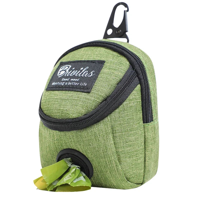 Portable Dog Treat Pouch with Poop Bag Dispenser – Multifunctional Training & Travel Bag 🐶🎒