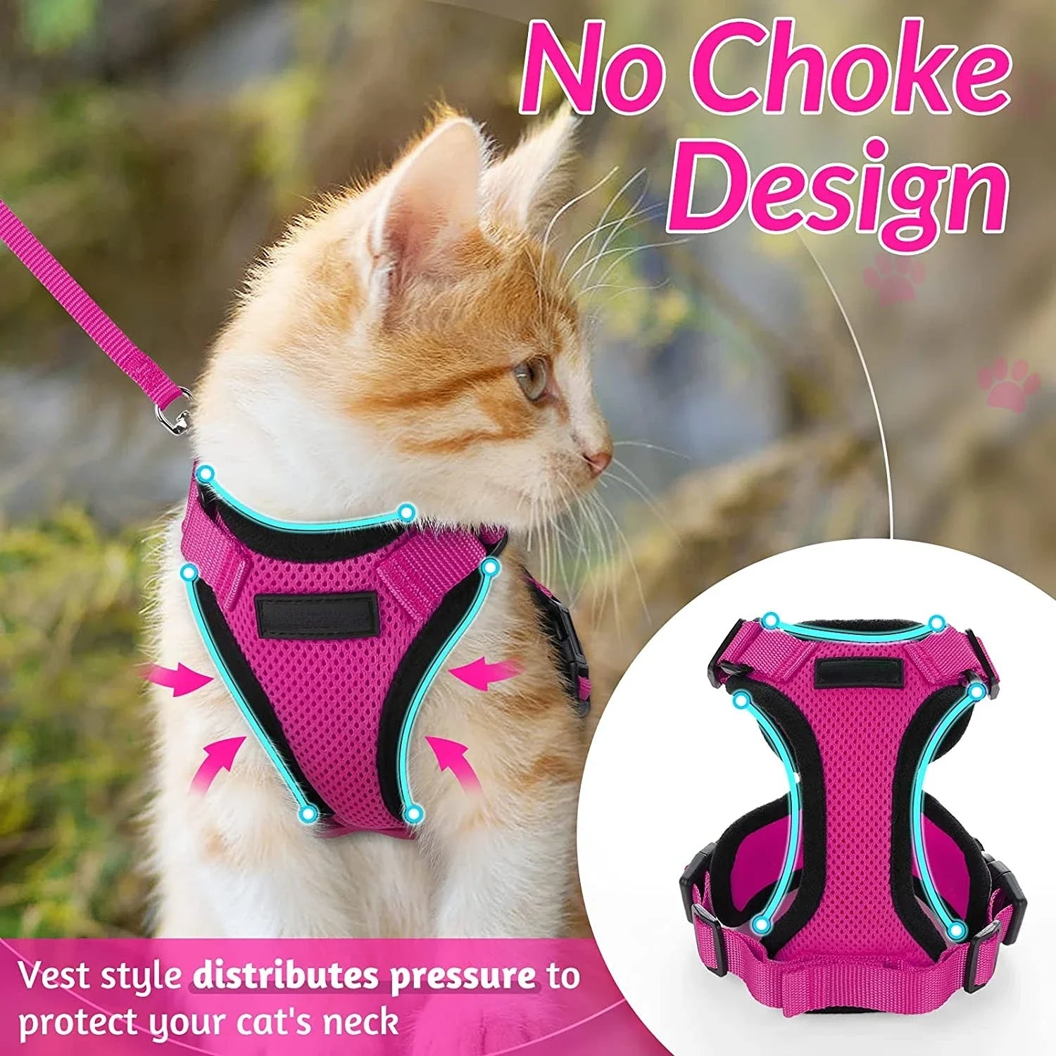 ATUBAN Cat Harness and Leash Set