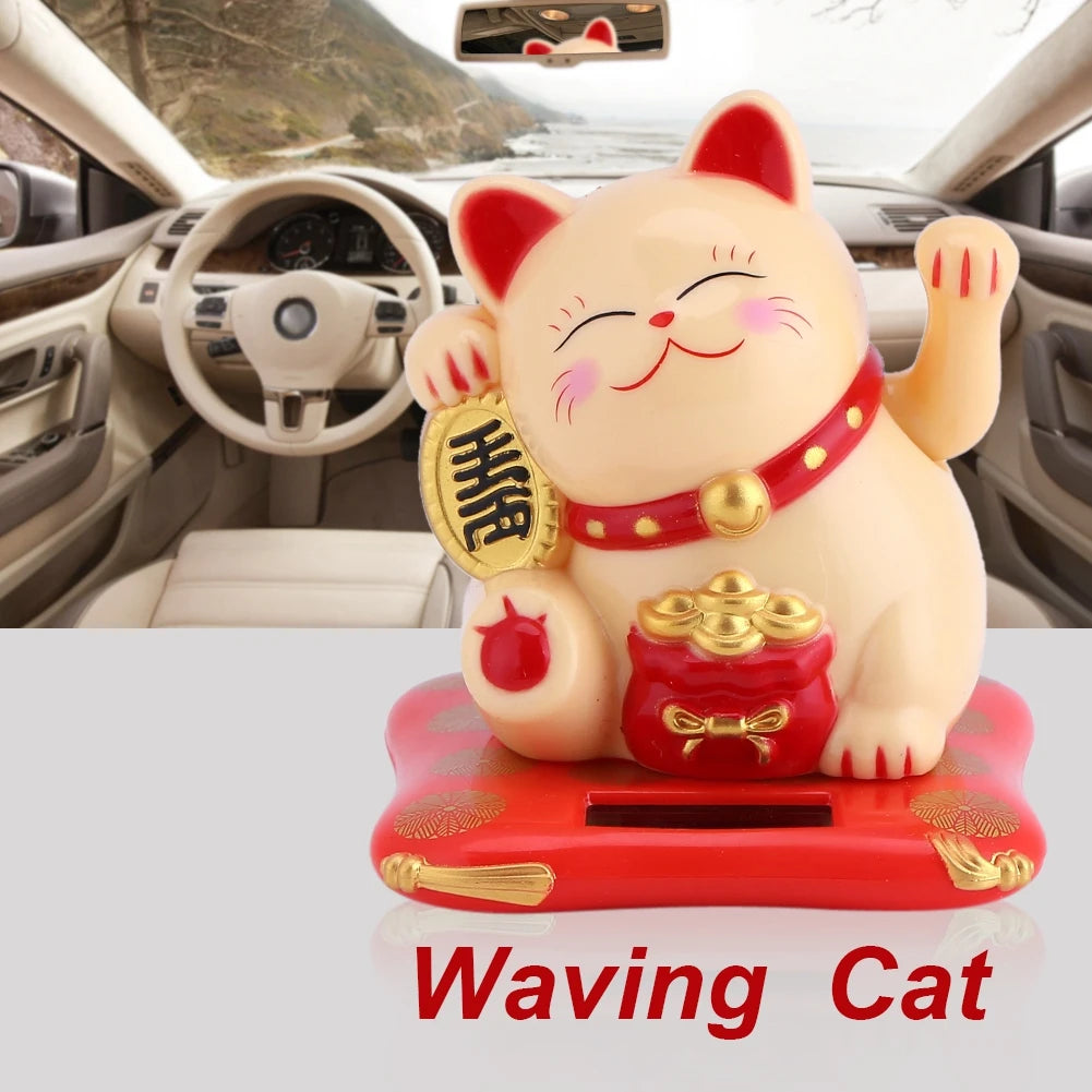 Wealth Welcoming Solar Powered Cute Waving Cat Good Luck