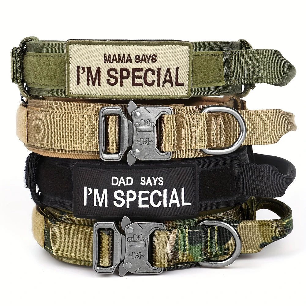 Heavy-Duty Tactical Dog Collar – Military-Grade K9 Collar with Handle for Training & Outdoor Adventures 🐕🎖️