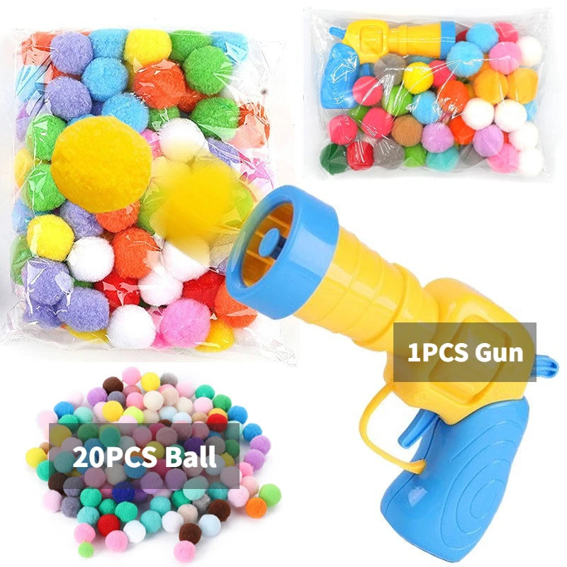 Plush Ball Shooting Gun – Interactive Cat Toy for Indoor Play 🎯🐾