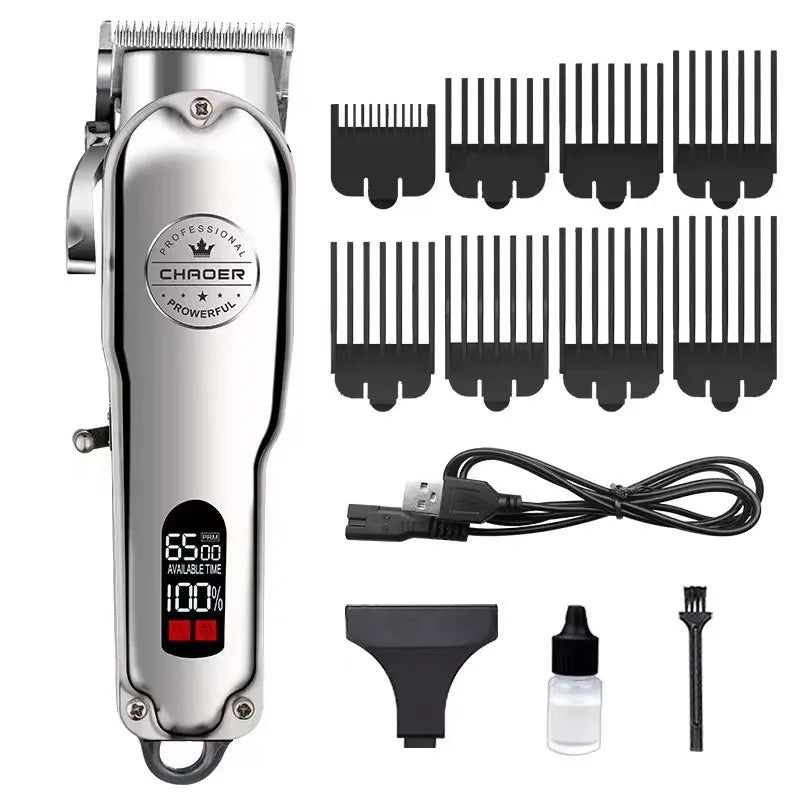 Professional AllMetal Dog Hair Clipper – Rechargeable Low-Noise Pet Trimmer for Dogs & Cats ✂️🐾