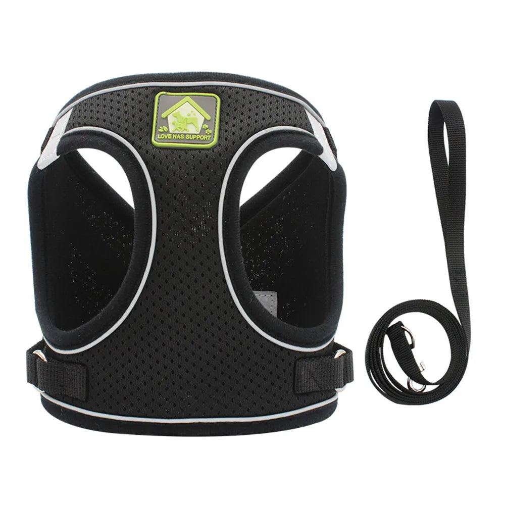 Adjustable Breathable Pet  Harness and Leash