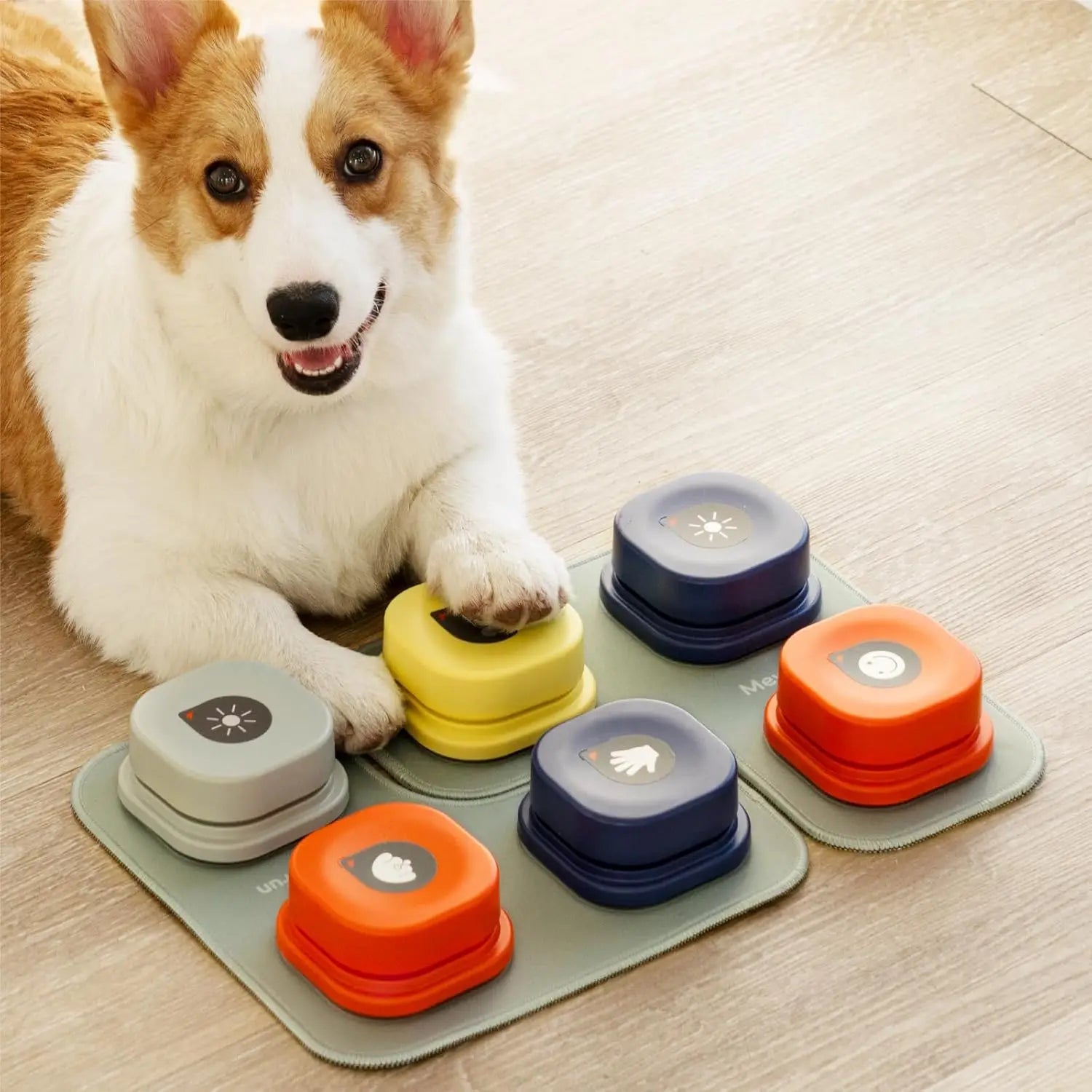 Mewoofun Dog Buttons with Rubber Mat