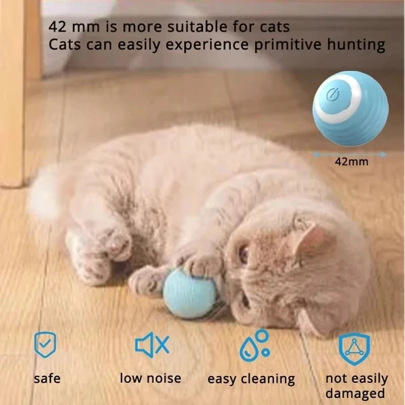 Smart Interactive Cat Toy Ball – Automatic Rolling & Electronic Play Ball for Indoor Cats 🐱⚡