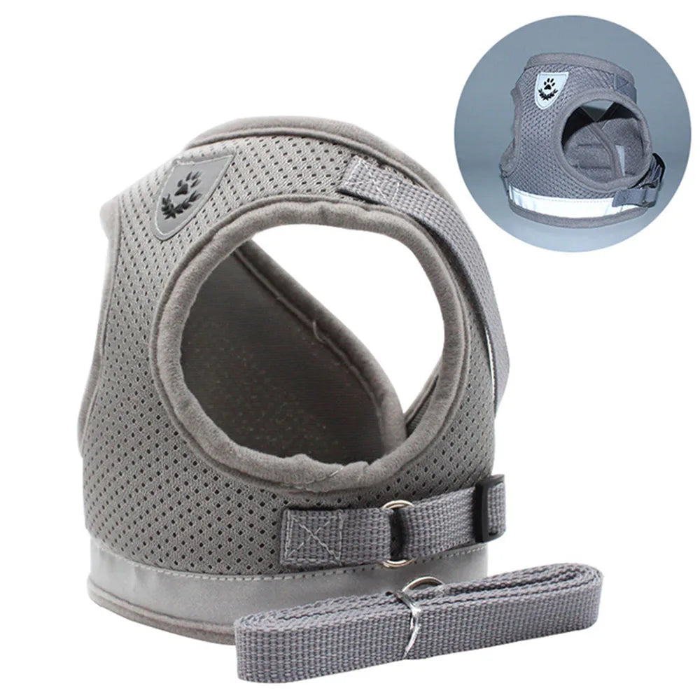 Adjustable Breathable Pet  Harness and Leash