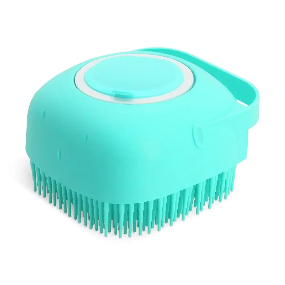 Pet Dog Shampoo Brush – 2.7oz (80ml) Soft Silicone Grooming Scrubber for Bathing & Massage 🐾🛁