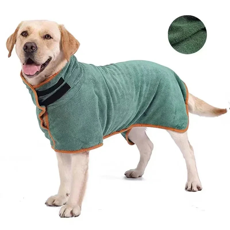 Dog Bathrobe – Super Absorbent Quick-Dry Towel Wrap for Small & Large Dogs 🐶🛁