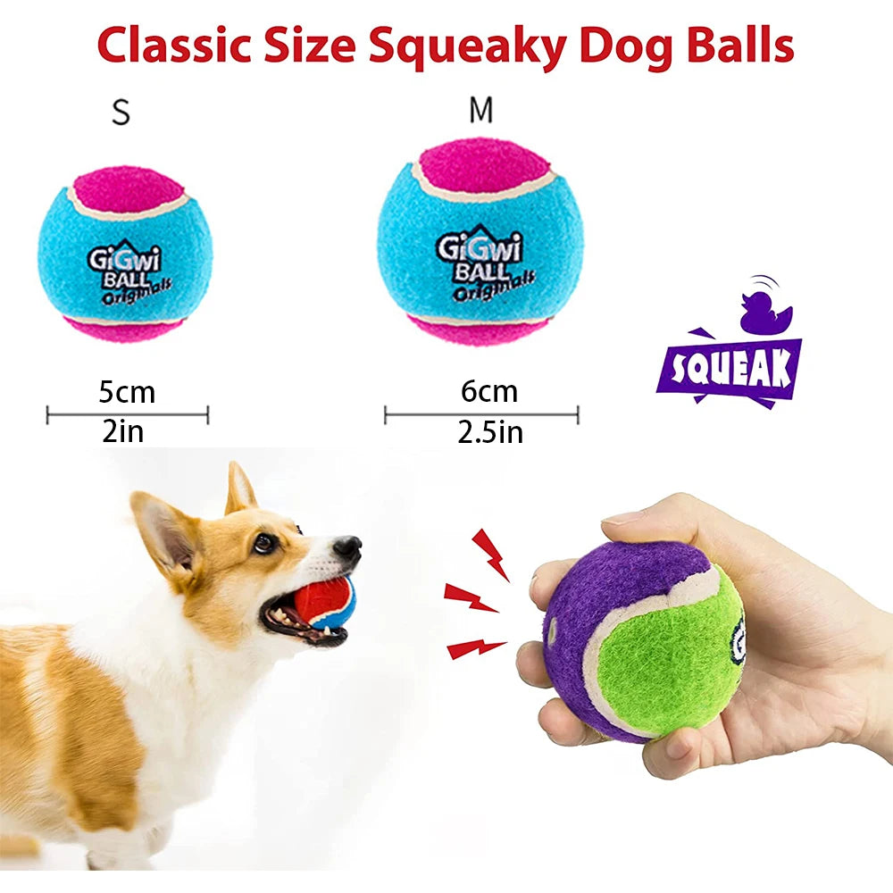 Squeaky Tennis Ball Interactive Dog Toys