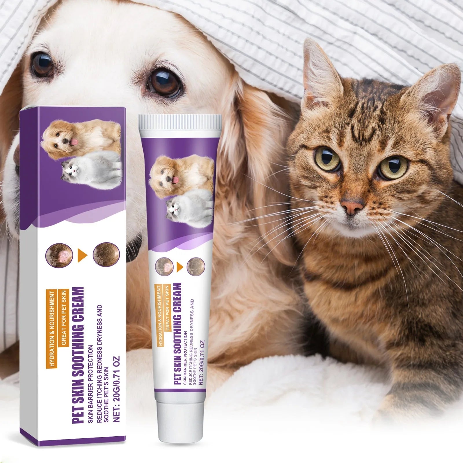 Pet Skin Care Cream – Soothing Relief for Dry, Itchy Skin in Dogs & Cats 🐾✨