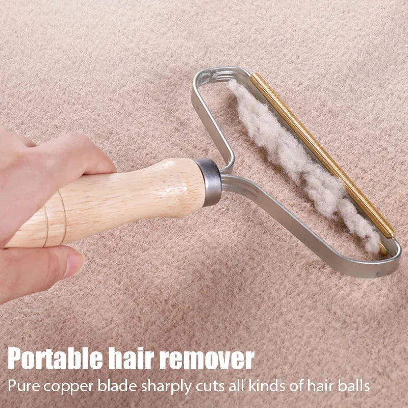 Portable Lint & Pet Hair Remover – Manual Scraper & Sticky Brush for Cat & Dog Hair 🐾