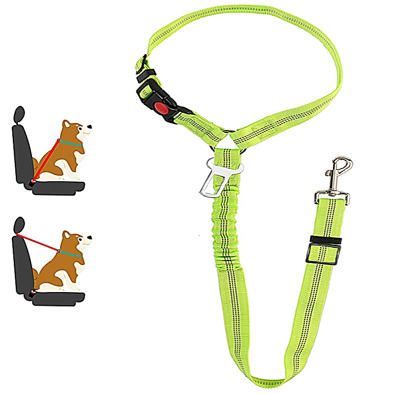 Solid Two-in-one Dog Harness Leash Pet Car Seat Belt