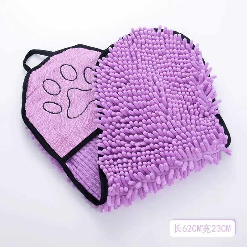 Absorbent Fiber Quick Drying Soft Plush Pet Towel