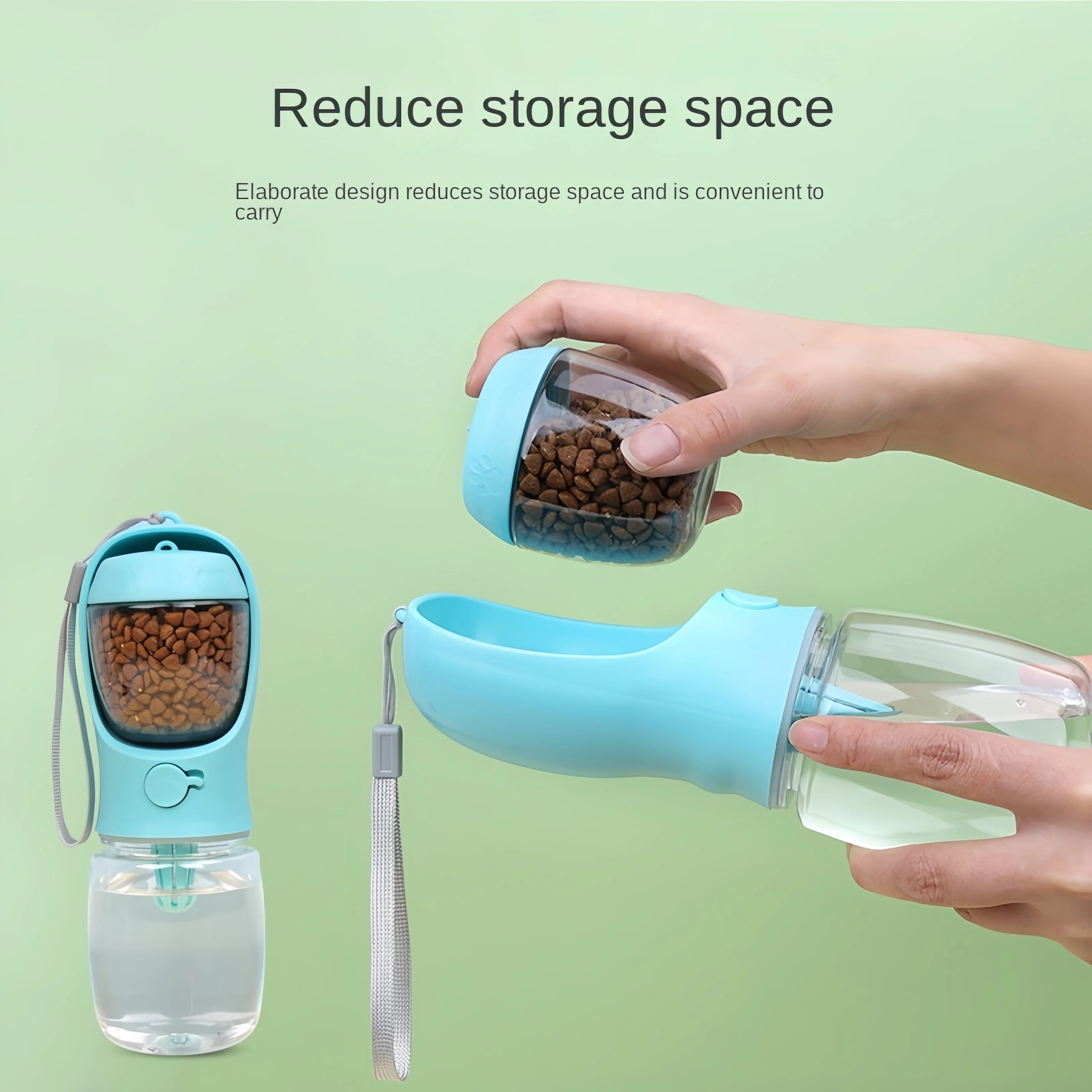 Portable Dog & Cat Water Bottle – 2-in-1 Travel Water & Food Container for Pets 🐶🐱