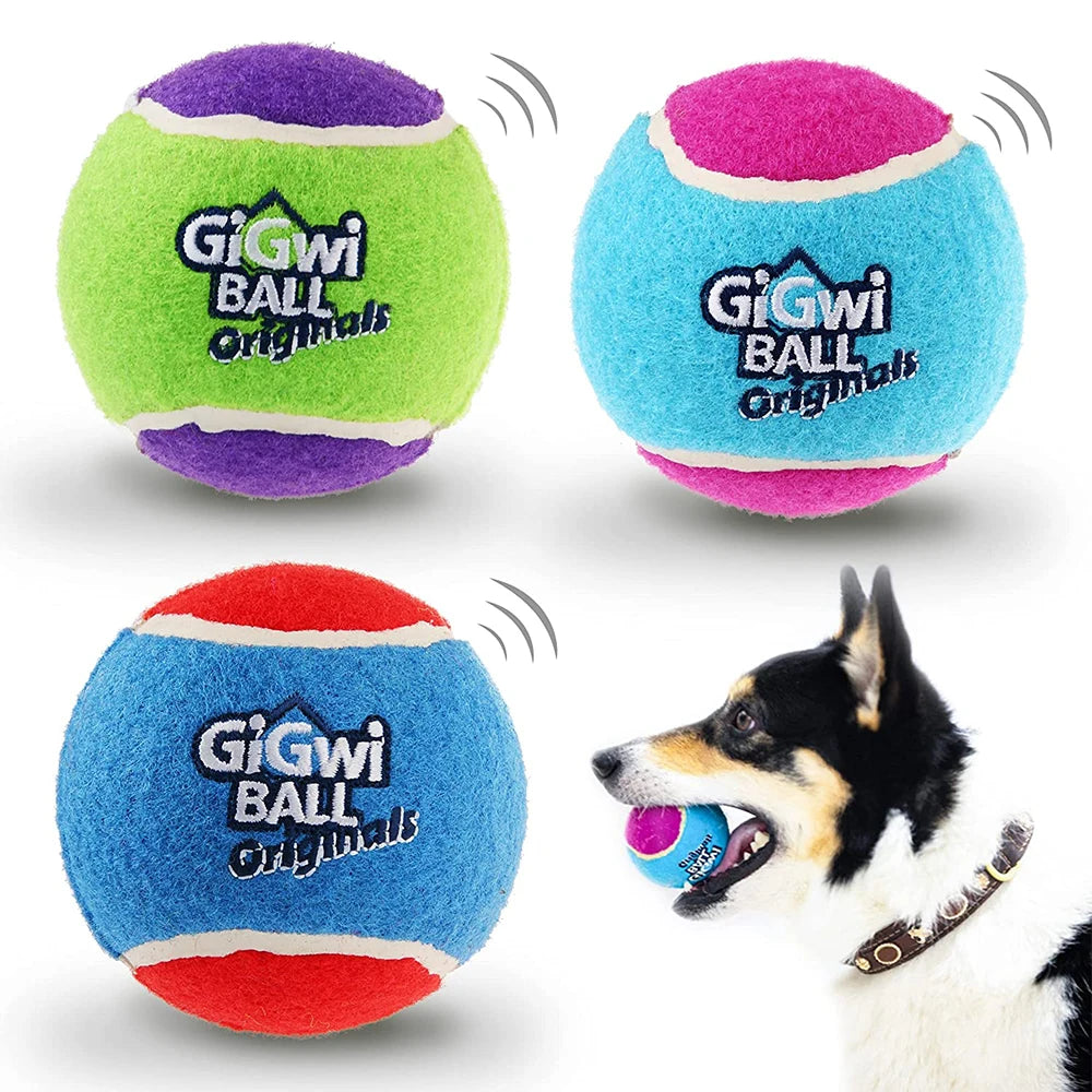 Squeaky Tennis Ball Interactive Dog Toys