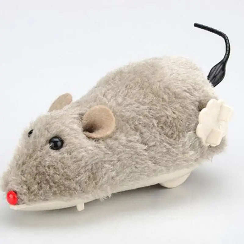 1Pc Funny Lifelike Plush Mouse Running Rat Toy