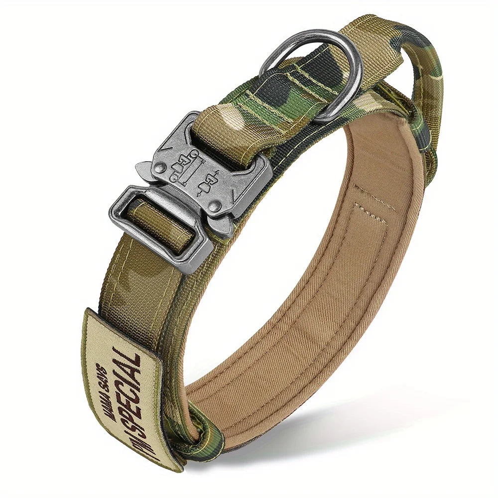 Heavy-Duty Tactical Dog Collar – Military-Grade K9 Collar with Handle for Training & Outdoor Adventures 🐕🎖️