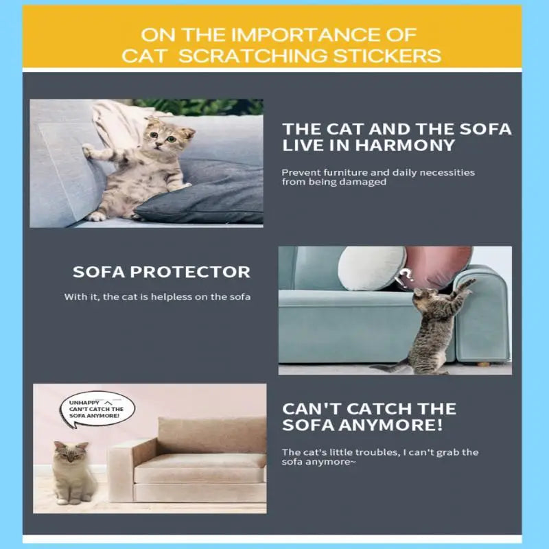 Cat Scratch Deterrent Tape – Transparent Self-Adhesive Furniture Protector 🐾🚫