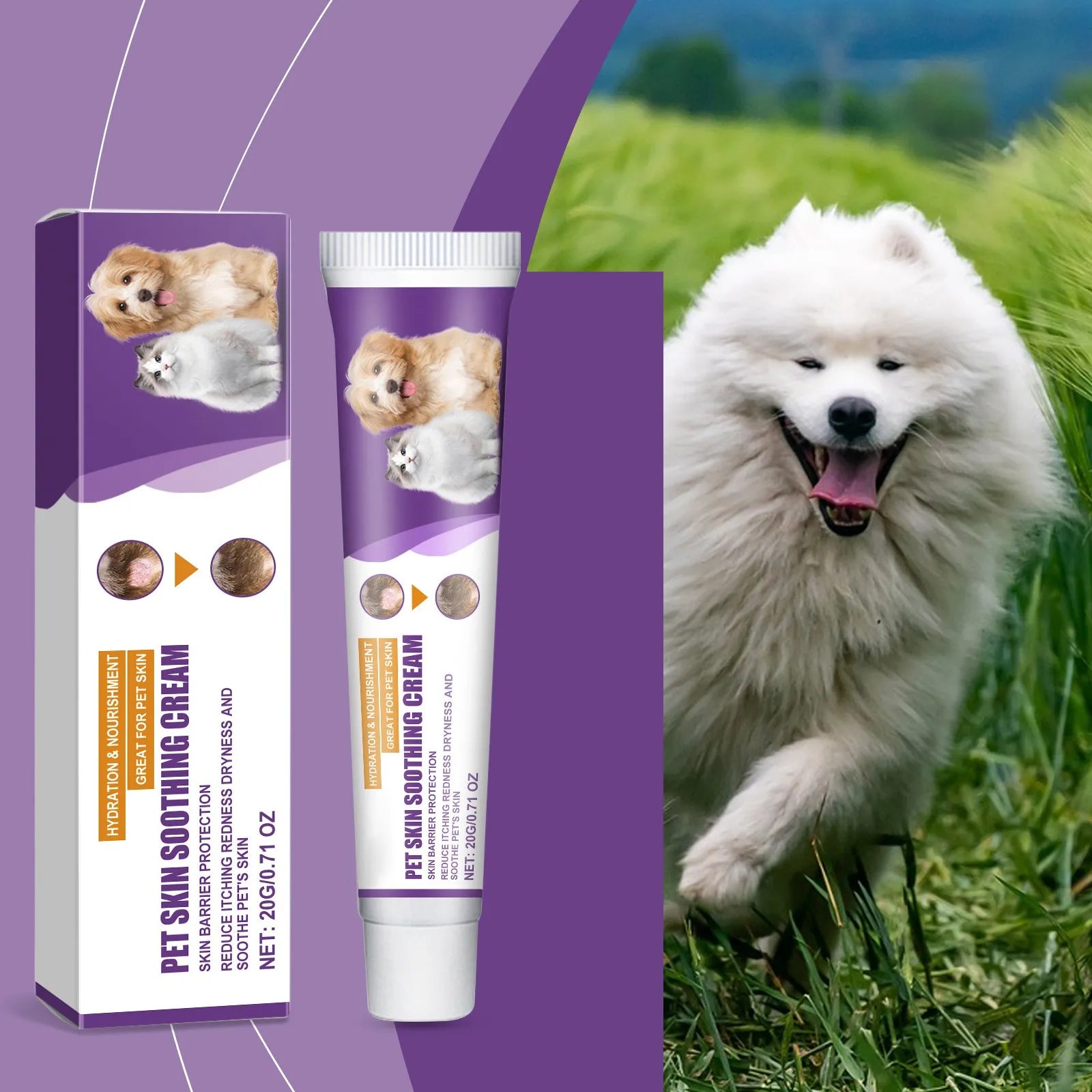 Pet Skin Care Cream – Soothing Relief for Dry, Itchy Skin in Dogs & Cats 🐾✨
