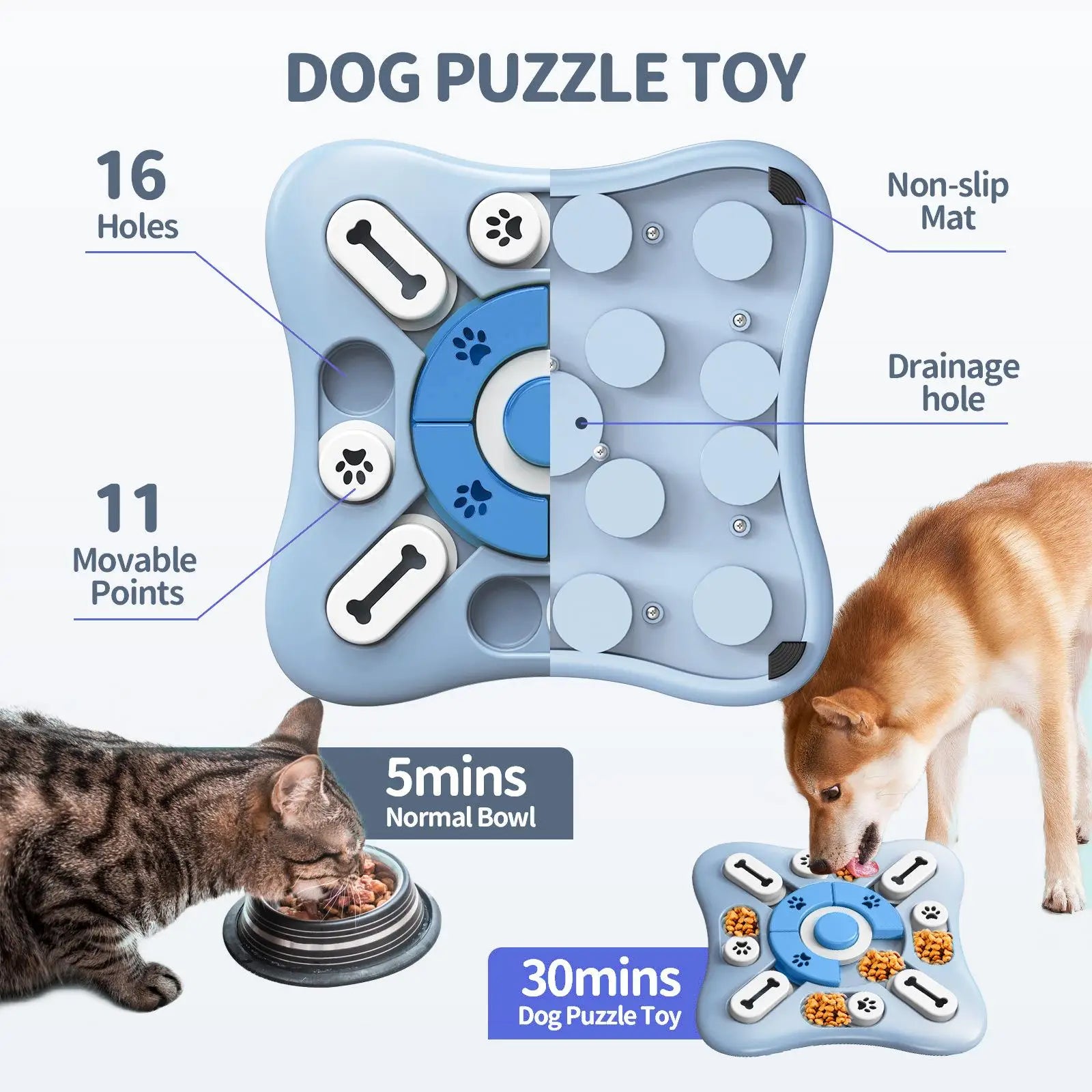 Slow Feeder Interactive Increase Puppy IQ Food Dispenser