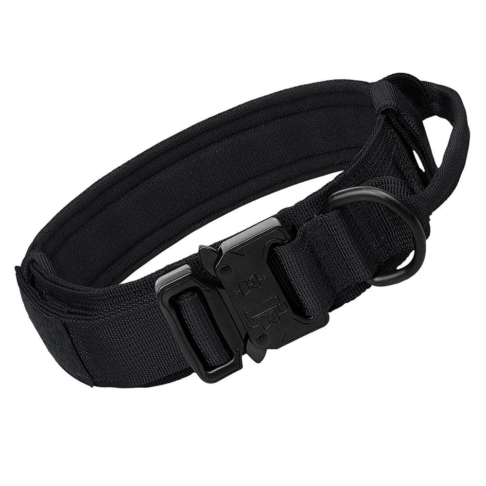 Heavy-Duty Tactical Dog Collar – Military-Grade K9 Collar with Handle for Training & Outdoor Adventures 🐕🎖️