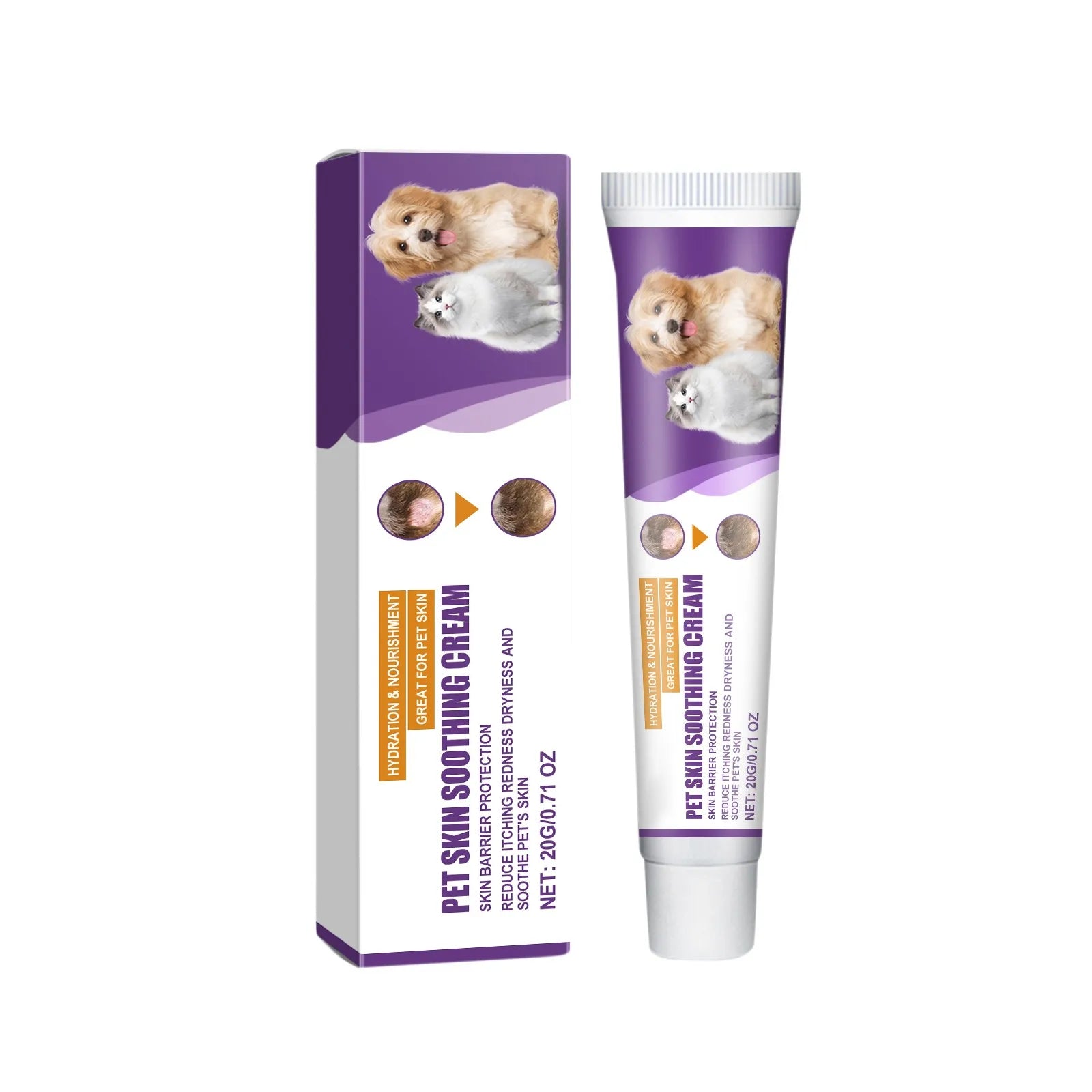 Pet Skin Care Cream – Soothing Relief for Dry, Itchy Skin in Dogs & Cats 🐾✨