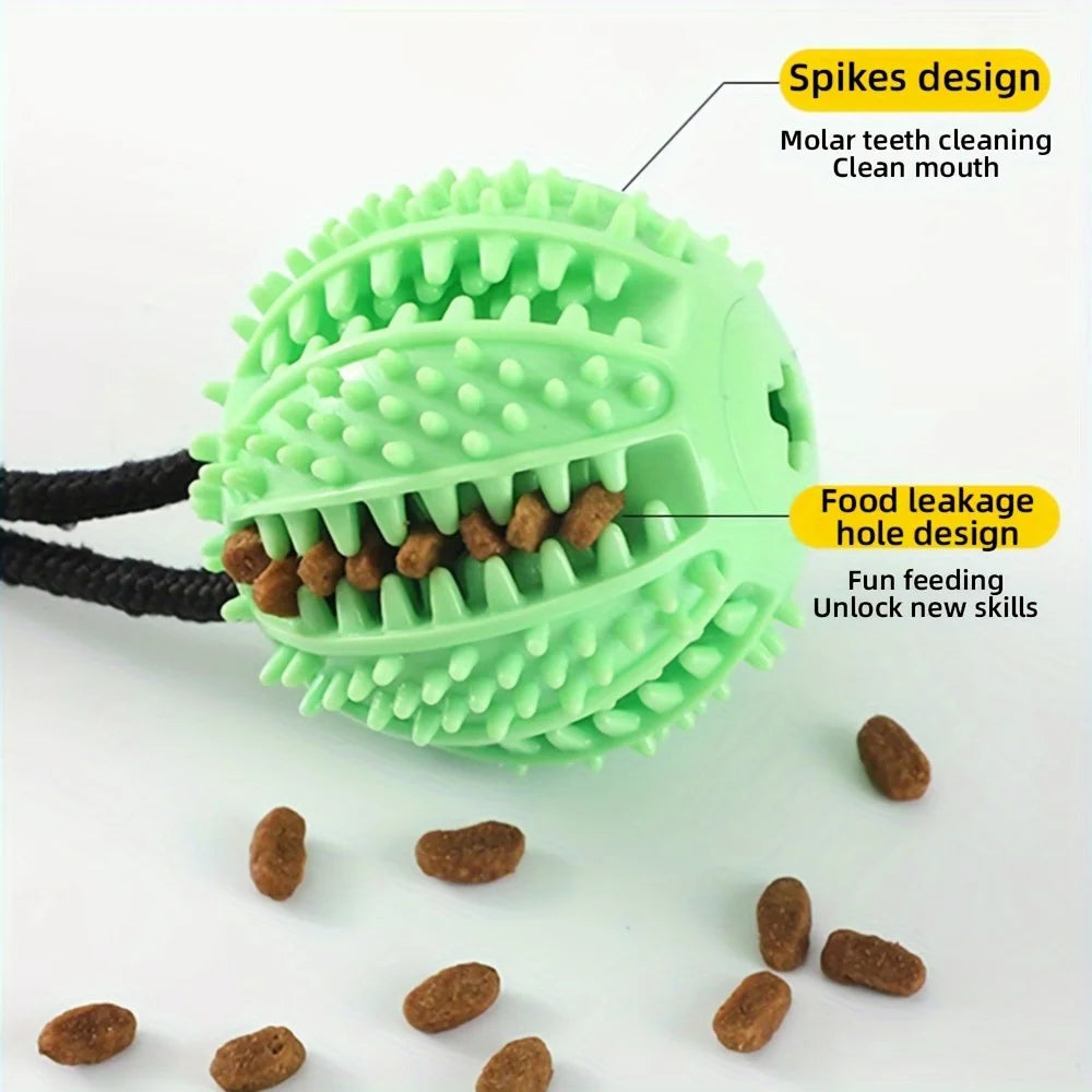 Interactive Dog Suction Cup Toy with Sound and Food Leakage