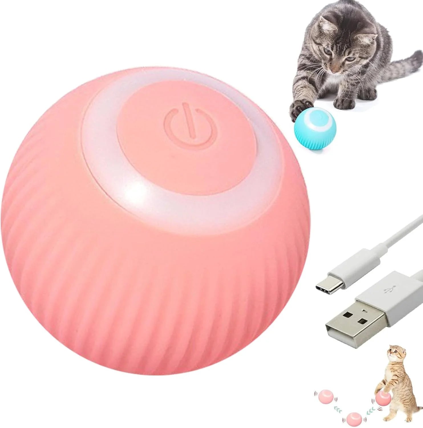 Smart Interactive Cat Toy Ball – Automatic Rolling & Electronic Play Ball for Indoor Cats 🐱⚡