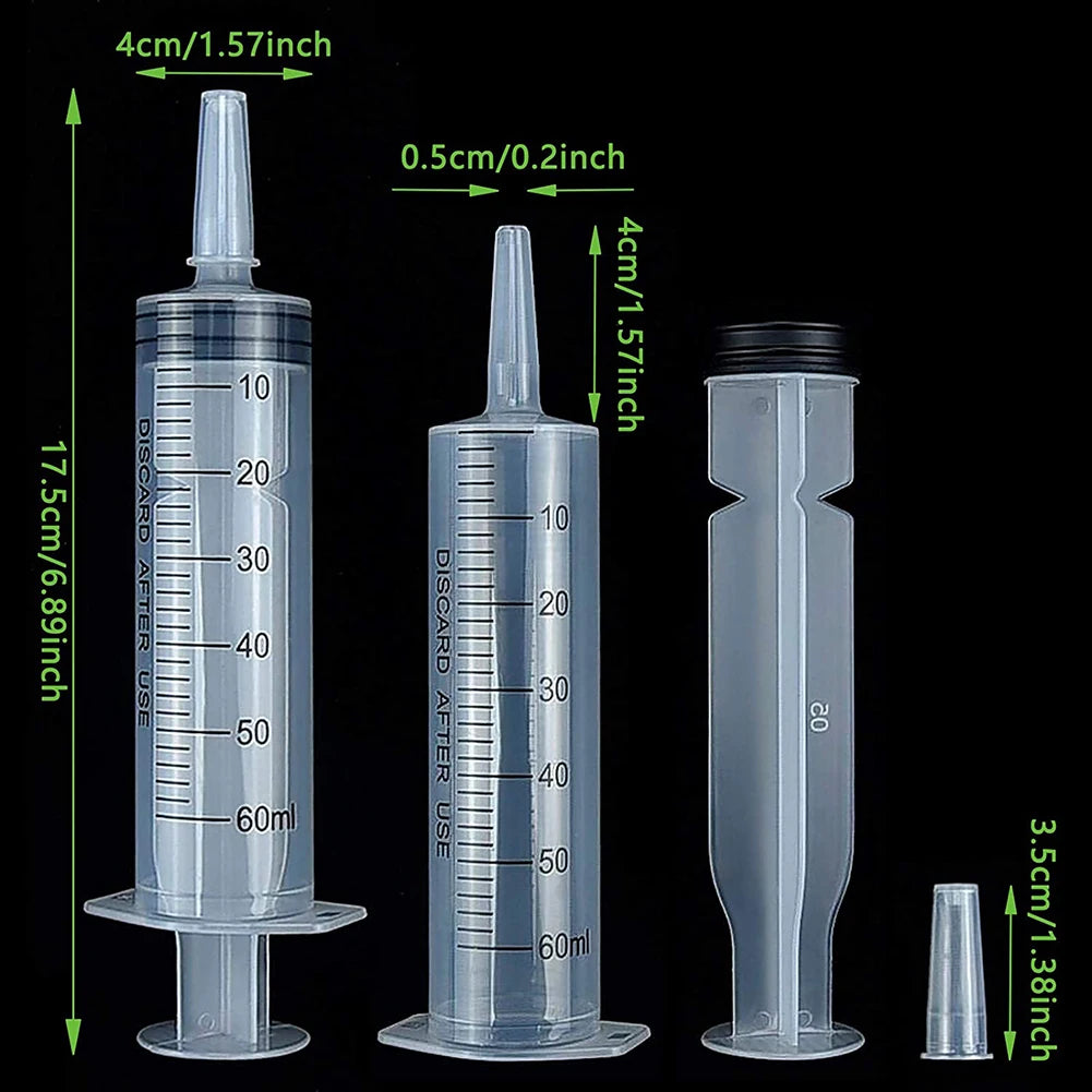 Reusable 60ML Pet Feeding Syringe – Nutritional & Health Sampling Tool for Dogs, Cats & Small Pets 🐾🍼