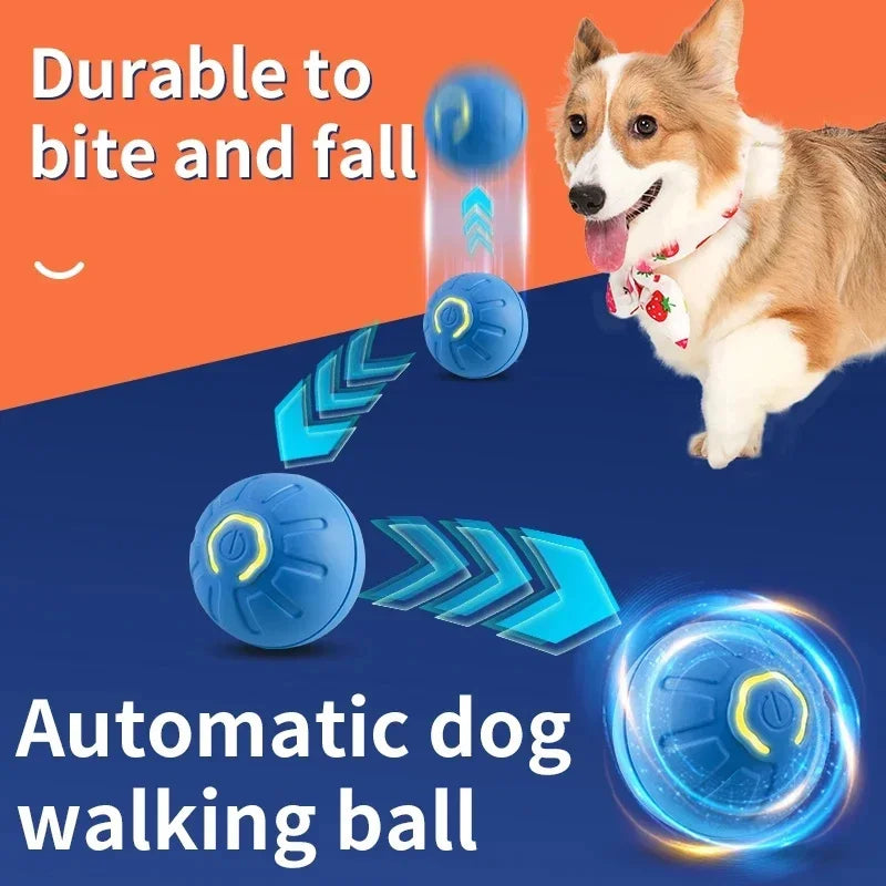 mart Electronic Dog Toy Ball – Interactive USB Rechargeable Moving & Bouncing Ball for Pets 🎾🐶