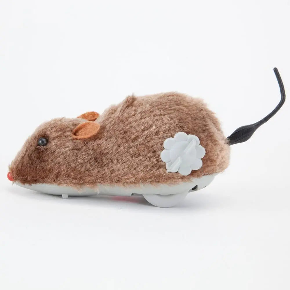 1Pc Funny Lifelike Plush Mouse Running Rat Toy