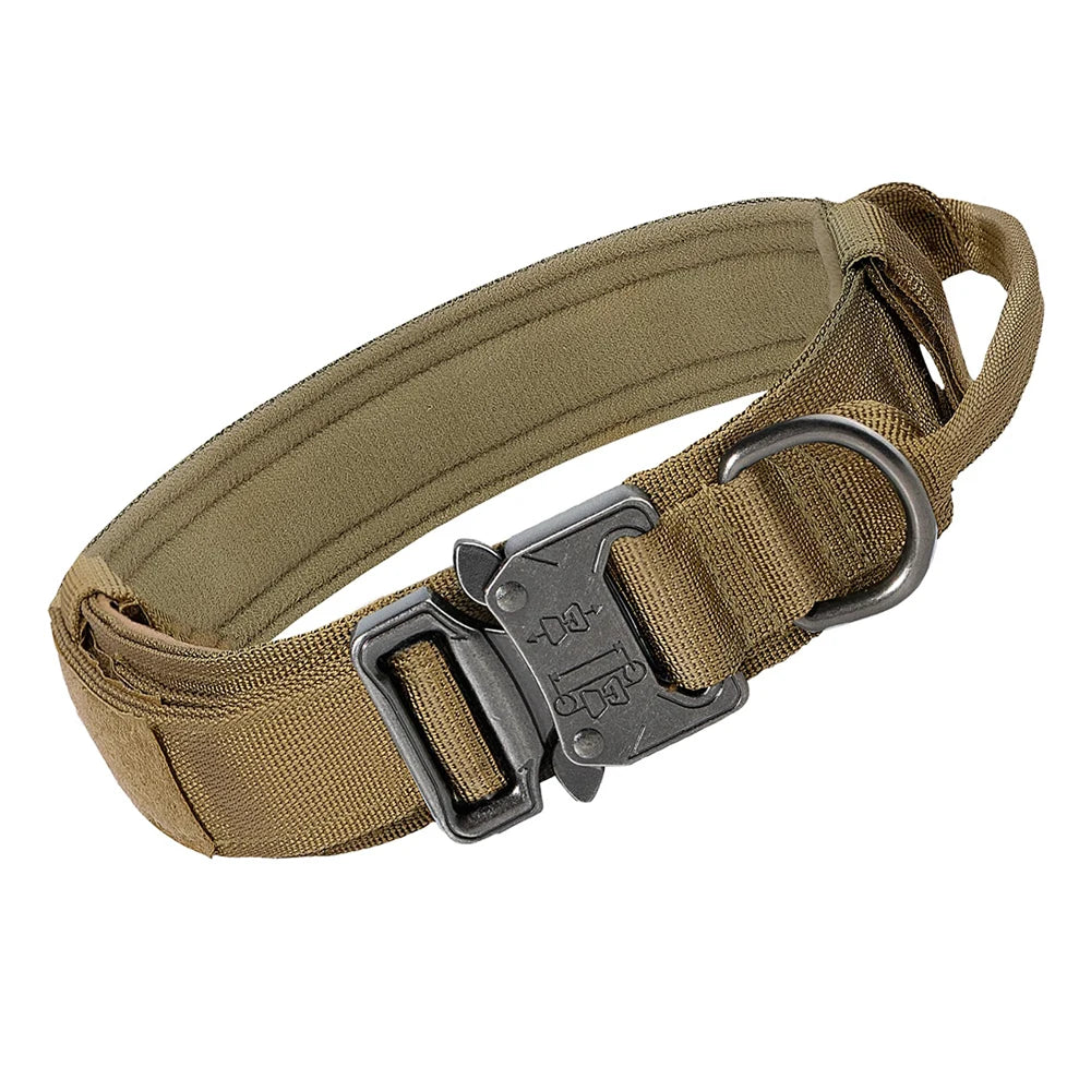 Heavy-Duty Tactical Dog Collar – Military-Grade K9 Collar with Handle for Training & Outdoor Adventures 🐕🎖️