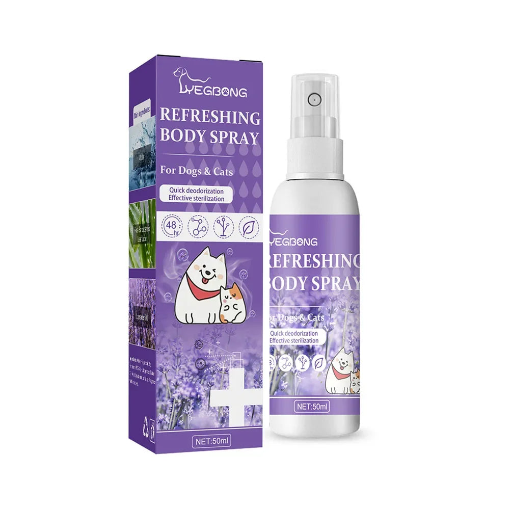 Lavender Oil Dog Deodorizer Spray – Long-Lasting Odor Removal for Dogs & Cats 🐶🐱🌿