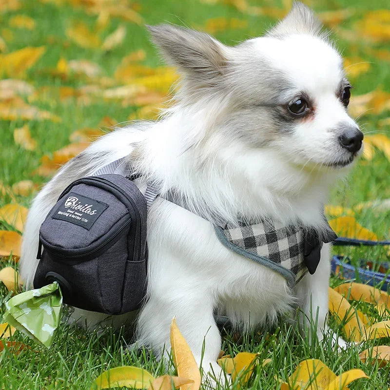 Portable Dog Treat Pouch with Poop Bag Dispenser – Multifunctional Training & Travel Bag 🐶🎒