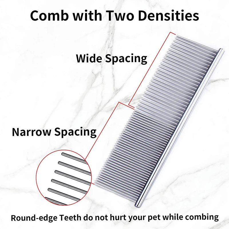 Dematting Comb Stainless Steel Pet Grooming Comb