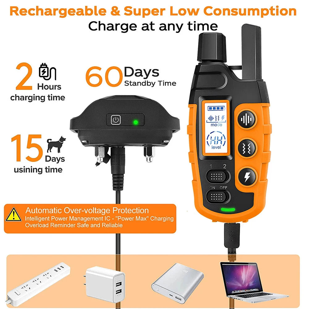 Shock Vibration Beep 3300Ft Electric Dog Training Collar