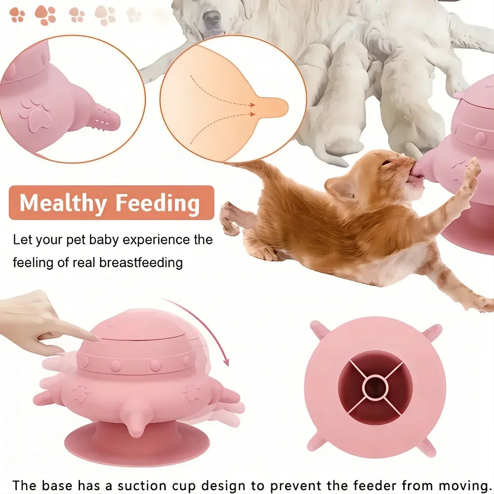 Pet Silicone Breast Feeder – Multifunctional Pacifier & Feeding Bottle for Puppies & Kittens 🍼🐾